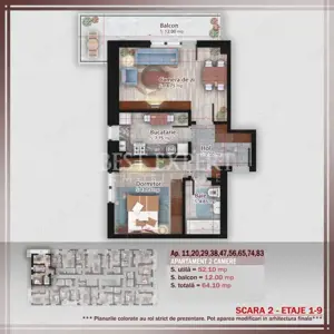 2 Camere Ideal Investitie -6 min STB-Credit Ipotecar 15% - imagine 7