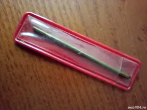 Mînă metalica de pix, cu protectie, anii 80