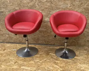 2 buc Scaun rotativ reglabil; Scaun cu picior central