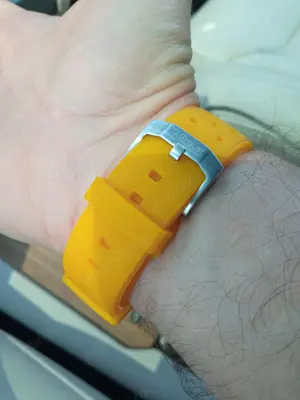 Curea ceas Tag Heuer silicon Galbena - Lemon (yellow) - imagine 3