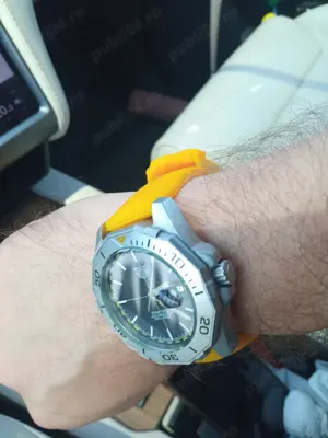 Curea ceas Tag Heuer silicon Galbena - Lemon (yellow) - imagine 4