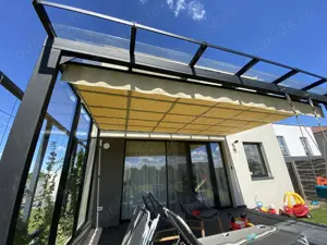 Pergolă textilă TIMIS acoperire terasa, umbrire gradina - imagine 4