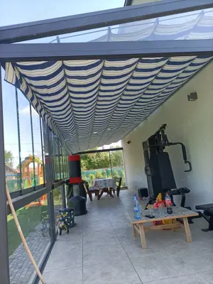 Pergolă textilă CLUJ acoperire terasa, umbrire gradina - imagine 4