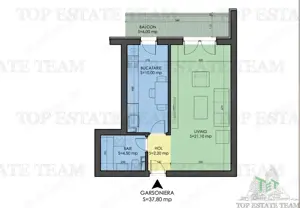 Garsoniera bucatarie inchisa+balcon in Prel.Ghencea-Bucuresti - imagine 2