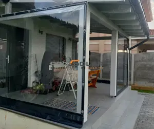 Pereti anti-vant Rulou transparent Folie capse Prelata terasa ARAD