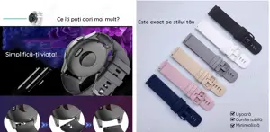 Curea ceas silicon GRI -  NOUA sigilata 20mm de Calitate ! - imagine 5