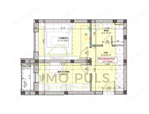 Apartament la parter cu balcon. Bucatarie separata. Loc de parcare - imagine 6