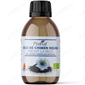 Ulei bio de chimen negru (negrilică) presat la rece, 100ml