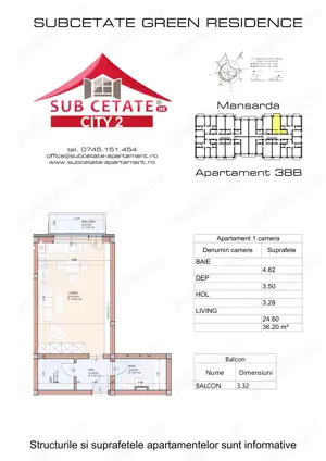 garsoniera si cu credite bancare in SUBCETATE