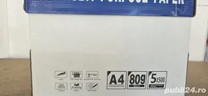 Hartie copiator A4,xerox, 5 topuri in cutie