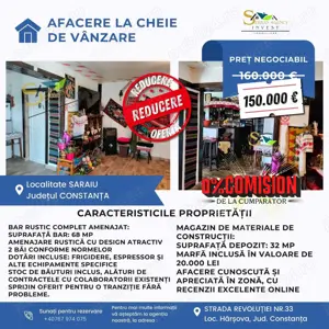 Afacere la cheie de vânzare în Saraiu