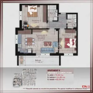 3 Camere Direct Dezvoltator -Bloc Intim - imagine 3