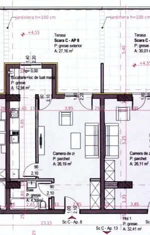 Apartament cu 1 camera, terasă generoasă,  Soporului – aproape de Iulius Mall
