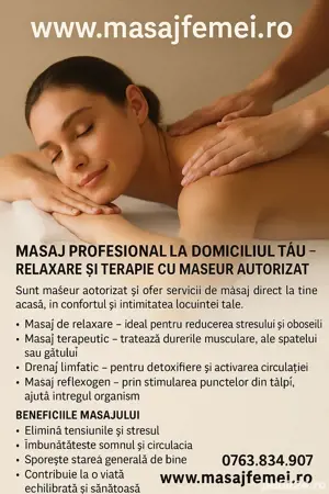 Masaj Profesional la Domiciliul Tău   Relaxare și Terapie cu Maseur Autorizat