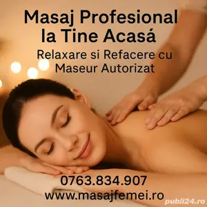 Maseur - masaj femei si barbati la domiciliul tau