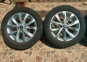 Jante Aliaj 16+ Cauciuc Continental 205-55-16 - Originale Skoda - imagine 2