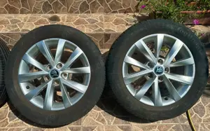Jante Aliaj 16+ Cauciuc Continental 205-55-16 - Originale Skoda - imagine 3
