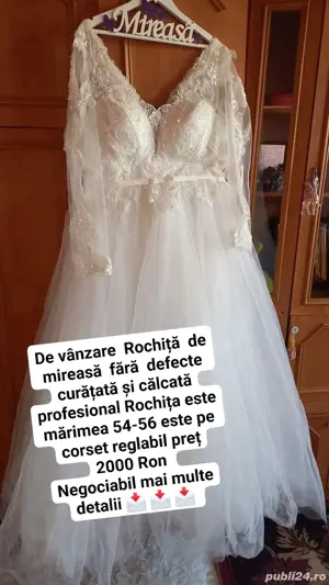 Rochie de mireasa.Voal Nou.Pantofi Mireasa 