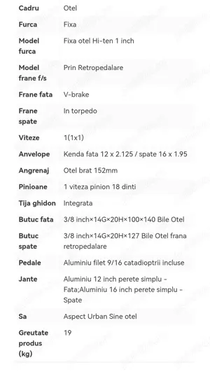 Pegas Bicicleta copii Mini Cargo 1S, verde fistic sau crem aluna - imagine 3