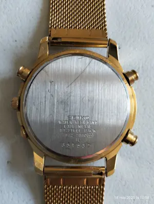 Ceas Seiko cu alarma, data, tachymeter chronohraph - imagine 3