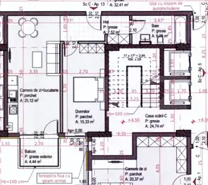 Apartament cu 2 camere ,54mp + parcare, Soporului–aproape de Iulius Mall