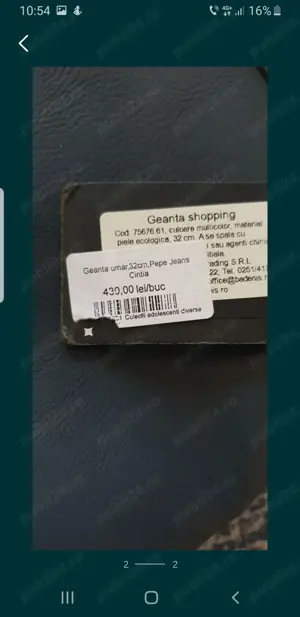 Geanta pepe jeans nou cu etichetă 