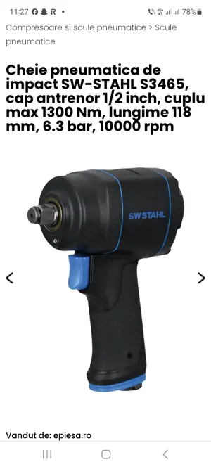 Cheie pneumatica de impact SW Stahl S-3465  - imagine 4