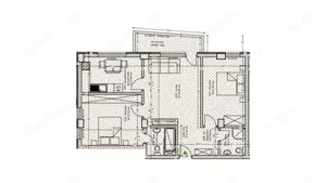 Apartament spațios cu 3 camere și terasă de 5.52 m ,în Mangalia la doar 800m de plajă. - imagine 7
