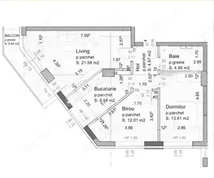 Apartament de vanzare, cu 3 camere, 65 mp + balcon, zona Tractorul  - imagine 7 Apartament de vanzare, cu 3 camere, 65 mp + balcon, zona Tractorul  - imagine 7