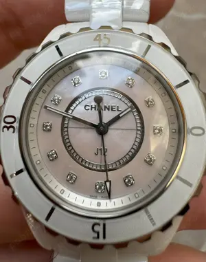 Chanel J12 Ladies 33mm Ceramic Pink XF Swiss Quartz - imagine 2