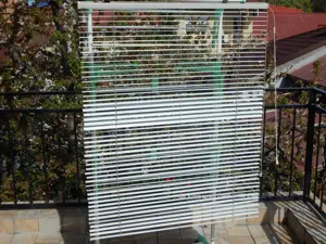 Jaluzea metalica alba dimensiuni 115 x 92 cm anii 1990 - imagine 5