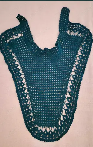 Guler din dantela , crosetata , din bumbac