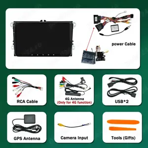 Navigatie Android 4GB RAM + 64GB VW GOLF 5 6 PASSAT B6 B7 CC Jetta Touran Seat Leon Skoda - imagine 2