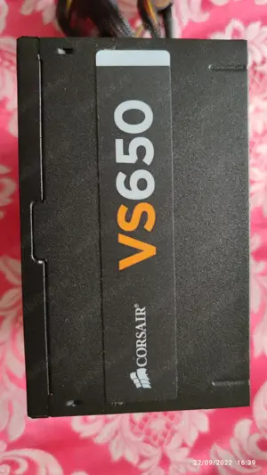 Sursa Corsair VS Series CP-9020098-EU, 650 W, PFC Activ, ATX 2.31, 12 cm fan, Negru