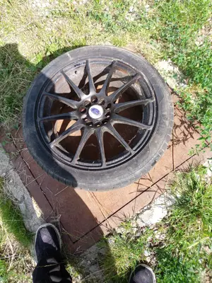 Jenți cu cauciucuri 205/50/R17,jeantă de magneziu  și cauciucuri Uniroyal, - imagine 6