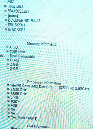 Intel Core 2 Duo CPU, E7500, 2.93GHz PC DELL Optiplex 360 Tower - imagine 3