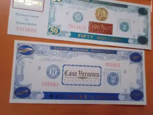 5 bancnote dolari de cazinou, casino, anul 1995  - imagine 4