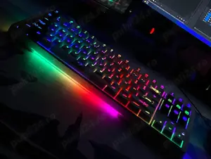 Tastatura Gaming Aqirys Aludra TKL, Gateron G Pro 2.0 Red, Alb - imagine 5