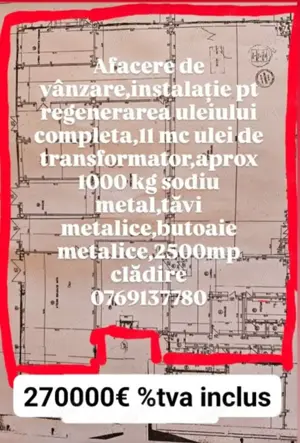 Clădire industrială&afacere vânzare