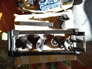 Pereche de Roți 4 și măner telescopic troler