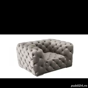 Set canapea, fotoliu si măsuță chesterfield - imagine 2