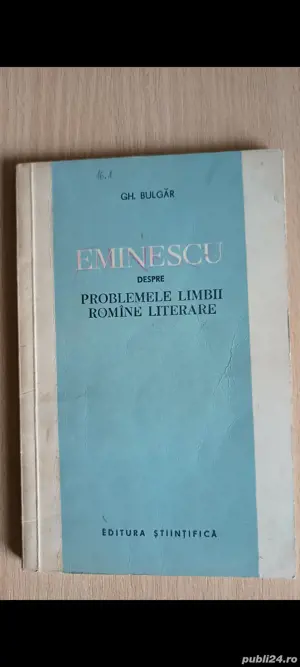 Eminescu despre problemele limbii romane literare
