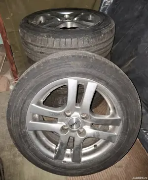 Jante aliaj RIAL și cauciucuri vară 195x60x15, 4 prezoane