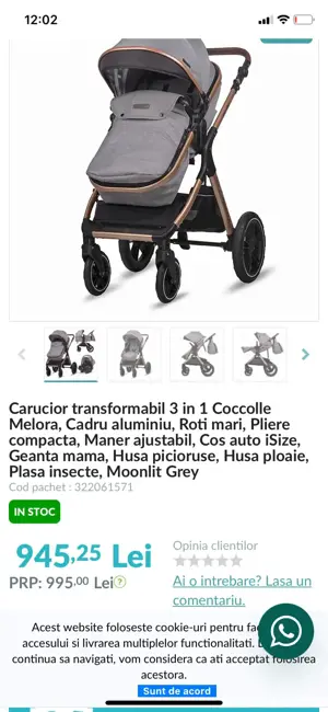 Vand carucior 3-1 folosit foarte putin. Stare impecabila. Detalii la telefon