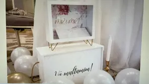 Cutie de dar pentru nuntă și ladă cu vă multumim