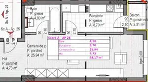 Apartament cu 1 camera + bucatarie inchisa,  Soporului – aproape de Iulius Mall