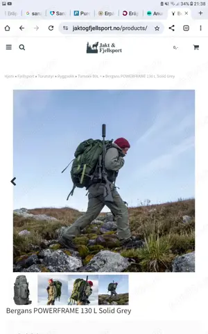 Rugsac bergans powerframe 130L.