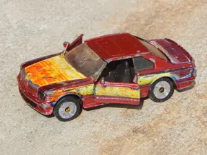 Macheta Mercedes-Benz 500 SEC AMG 1984 Matchbox 1:64 Macao uzat - imagine 2