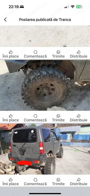 Vând jeep Suzuki Jimmy an 1999 preț 4500 euro ,ușor negociabil