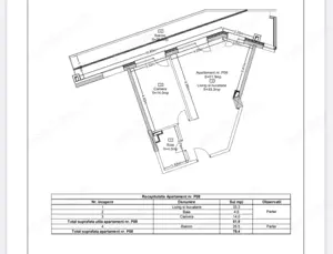Apartament de vanzare, cu 2 camere, 51,9,mp, zona Ansamblu Rezidential, Zorilor